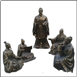 圣人孔子講學銅像 圣人孔子講學銅像