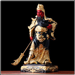 彩繪純銅關(guān)公像鑄造 彩繪純銅關(guān)公像鑄造