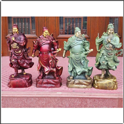 彩繪銅關公小擺件 彩繪銅關公小擺件