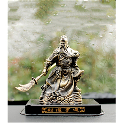 手拿青龍偃月刀銅關公像 手拿青龍偃月刀銅關公像