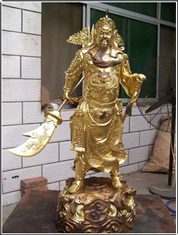 鎏金銅關(guān)公鑄造廠家 鎏金銅關(guān)公鑄造廠家