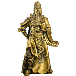 托元寶武財(cái)神銅關(guān)公像 托元寶武財(cái)神銅關(guān)公像