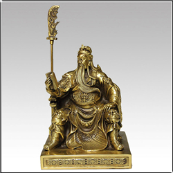 鎏金夜讀詩書銅關(guān)公擺件 鎏金夜讀詩書銅關(guān)公擺件