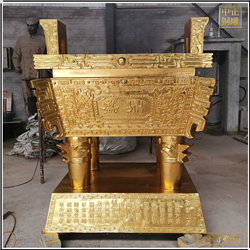 鑄銅關(guān)公 廠家定做銅鼎雕塑擺件