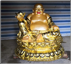 鎏金彌勒佛像 鎏金彌勒佛像