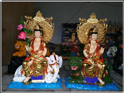 彩繪文殊普賢像 彩繪文殊普賢像