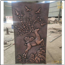 鑄銅關公 定制小鹿銅浮雕價格