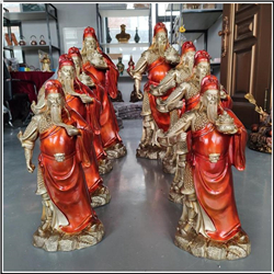 高紅色銅關(guān)公鑄造 高紅色銅關(guān)公鑄造