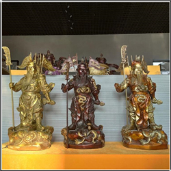 紫銅黃銅彩繪關(guān)公雕塑 紫銅黃銅彩繪關(guān)公雕塑