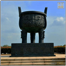 鑄銅關(guān)公 純銅大號三足鼎鑄造