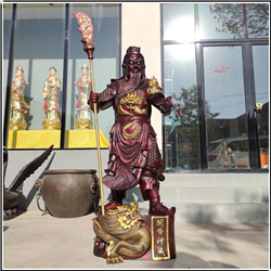 紫銅立刀關(guān)公銅像 紫銅立刀關(guān)公銅像