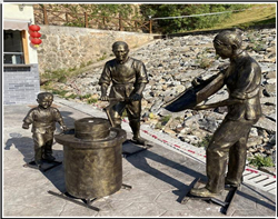 鑄銅關(guān)公 磨豆子人物銅雕塑