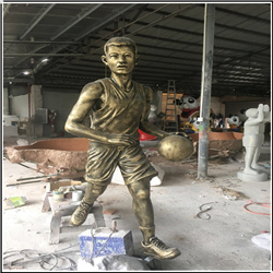 鑄造打籃球人物銅雕塑 鑄造打籃球人物銅雕塑