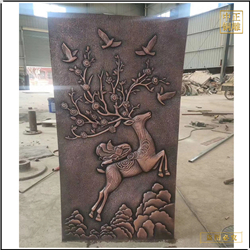 鑄銅關公 家居辦公浮雕擺件