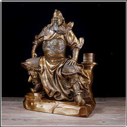 坐式銅關(guān)公雕塑鑄造加工 坐式銅關(guān)公雕塑鑄造加工