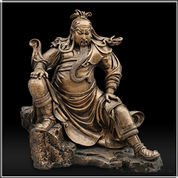 坐式關(guān)公銅雕 坐式關(guān)公銅雕