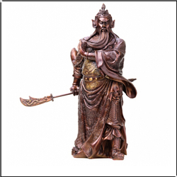 紫銅提刀關(guān)公像鑄造 紫銅提刀關(guān)公像鑄造