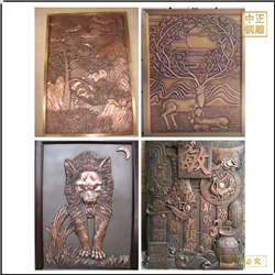 鑄銅關(guān)公 室內(nèi)動(dòng)物銅浮雕壁畫