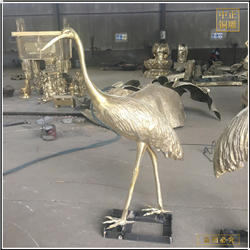 鑄銅關公 室外仙鶴銅雕塑擺件