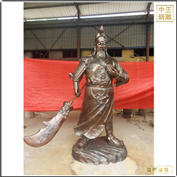 鑄銅關公 寺廟銅關公雕塑