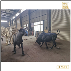 純銅鑄造銅牛擺件 純銅鑄造銅牛擺件