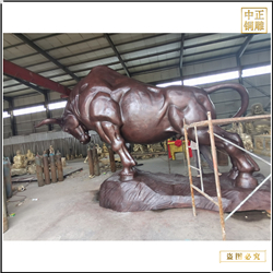 鑄銅關(guān)公 大號開荒銅牛擺件