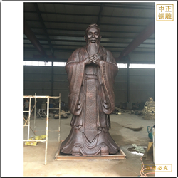 鑄銅關公 校園孔子教學雕塑擺件