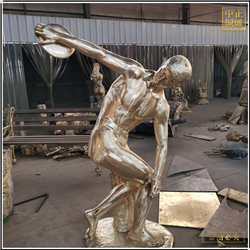 鑄銅關公 校園仍鐵餅人物雕塑