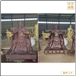 鑄銅看書關公定制 鑄銅看書關公定制