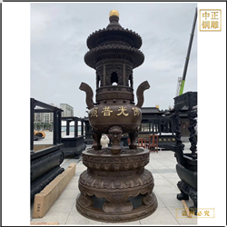 鑄銅關公 供應道觀長方形銅香爐