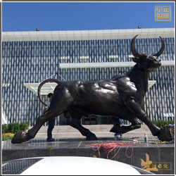 鑄銅關(guān)公 大型鎏金銅牛定制價錢