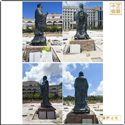 鑄銅關(guān)公 批發(fā)孔子雕塑廠家