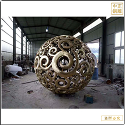 鑄銅關公 鏤空廣場風水球鑄造廠