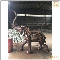 鑄銅關公 酒店別墅門口銅雕大象廠家制作