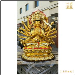 彩繪千手觀音菩薩銅像 彩繪千手觀音菩薩銅像