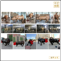 室外景觀華爾街銅牛鑄造 室外景觀華爾街銅牛鑄造