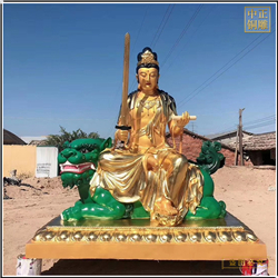 貼金文殊普賢銅佛像定做廠家 貼金文殊普賢銅佛像定做廠家