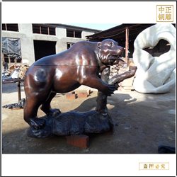 公園熊銅雕塑擺件 公園熊銅雕塑擺件
