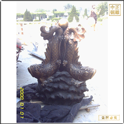 裝飾銅魚雕塑鑄造 裝飾銅魚雕塑鑄造