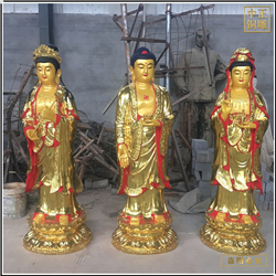 西方三圣銅佛像 西方三圣銅佛像