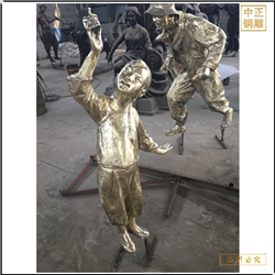 小女孩人物銅雕塑 小女孩人物銅雕塑