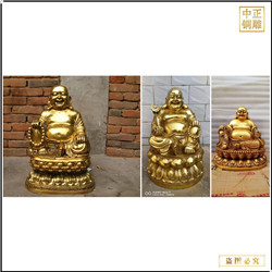 鍍金彌勒佛像笑佛擺件 鍍金彌勒佛像笑佛擺件