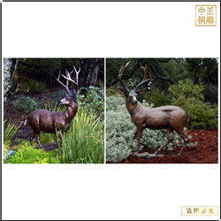 廣場公園銅鹿雕塑擺件 廣場公園銅鹿雕塑擺件