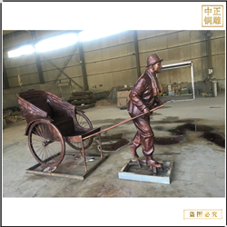 室外車夫人物雕塑加工 室外車夫人物雕塑加工