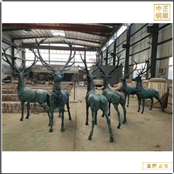 鑄銅仿銅小鹿雕塑 鑄銅仿銅小鹿雕塑