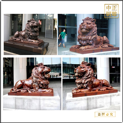 銀行門口3米銅獅子 銀行門口3米銅獅子