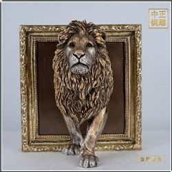 銅獅子頭擺件 銅獅子頭擺件