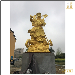 貼金四大天王銅佛像定制 貼金四大天王銅佛像定制