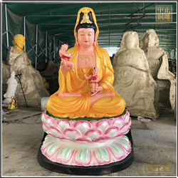 送子觀音銅佛像貼金彩繪 送子觀音銅佛像貼金彩繪