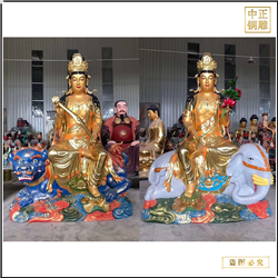 大型文殊普賢銅像批發 大型文殊普賢銅像批發